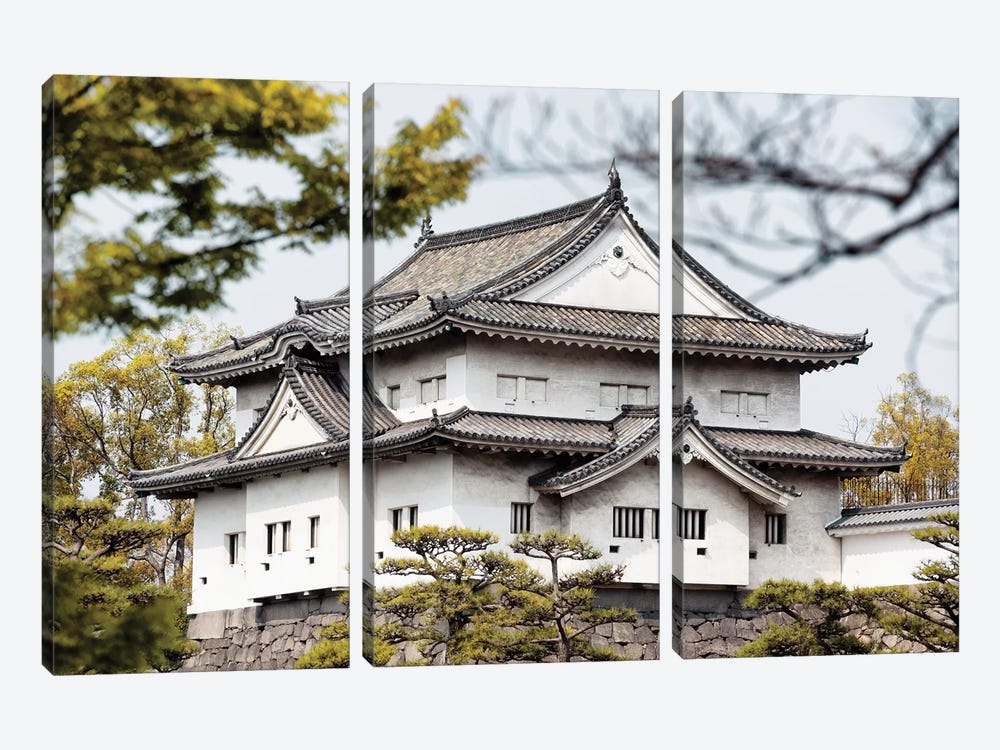 Japanese White Temple by Philippe Hugonnard 3-piece Canvas Art