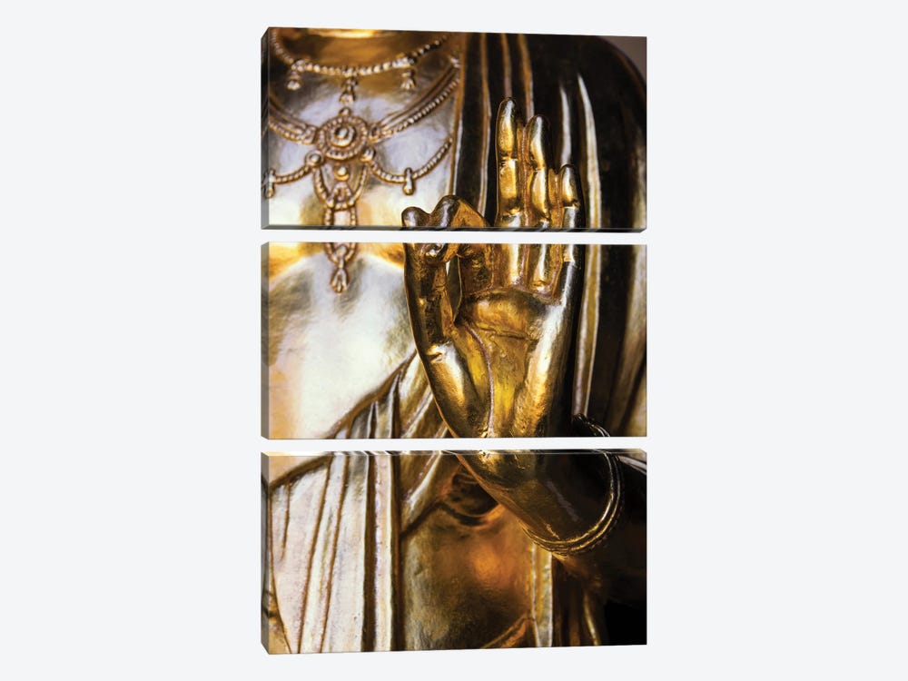 Golden Buddha Hand by Philippe Hugonnard 3-piece Canvas Art Print