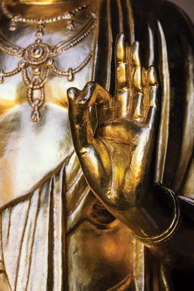 Buddhism: Golden Buddha Hand by Philippe Hugonnard