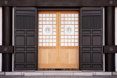 Japanese Door by Philippe Hugonnard framed canvas print