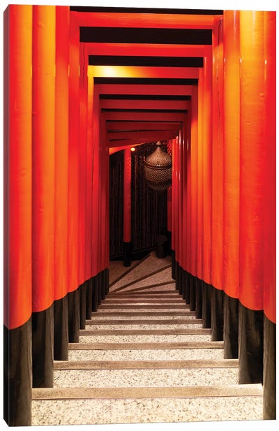 Japanese Staircase Canvas Art Print - Stairs & Staircases