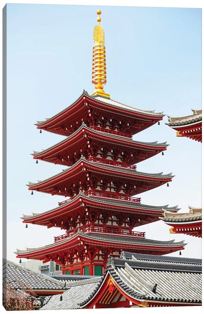 Senso-Ji Pagoda III Canvas Art Print - Japanese Culture