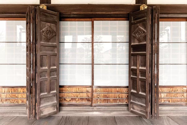 Buddhism: Old Japanese Temple Entrance by Philippe Hugonnard