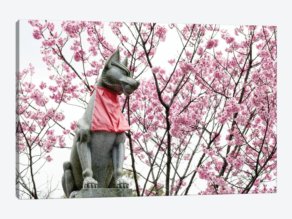 Guard Dog Cherry Blossoms by Philippe Hugonnard 1-piece Art Print