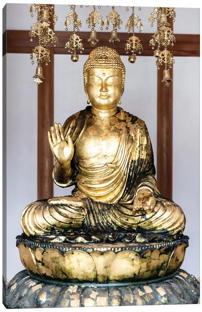Golden Buddha Canvas Art Print - Buddhism Art
