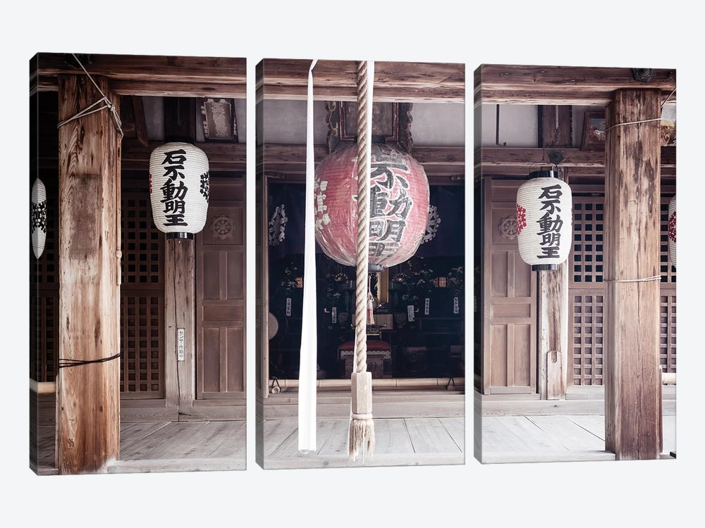 Japanese Temple by Philippe Hugonnard 3-piece Canvas Wall Art