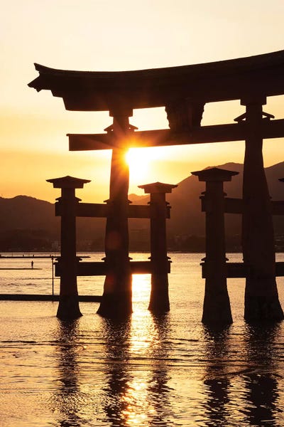 Buddhism: Miyajima Torii Sunset by Philippe Hugonnard