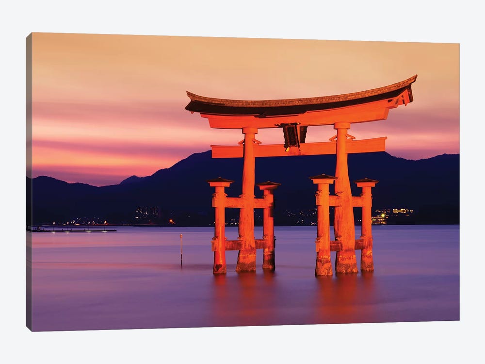 Sunset Of Torii Gate In Miyajima III by Philippe Hugonnard 1-piece Canvas Print