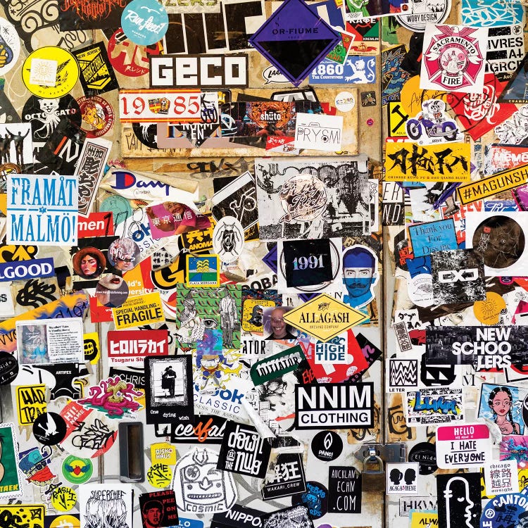 Sticker Wall In Tokyo