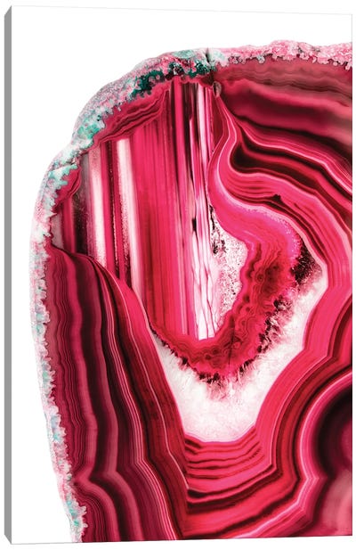 Red Agate Canvas Art Print - Glam Bedroom Art