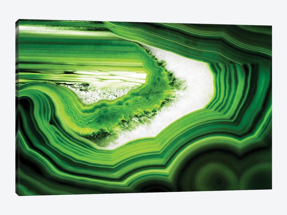 Slice Of Green Agate by Philippe Hugonnard 1-piece Canvas Art