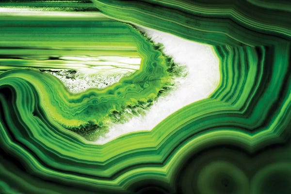 Agates, Geodes & Minerals: Slice Of Green Agate by Philippe Hugonnard