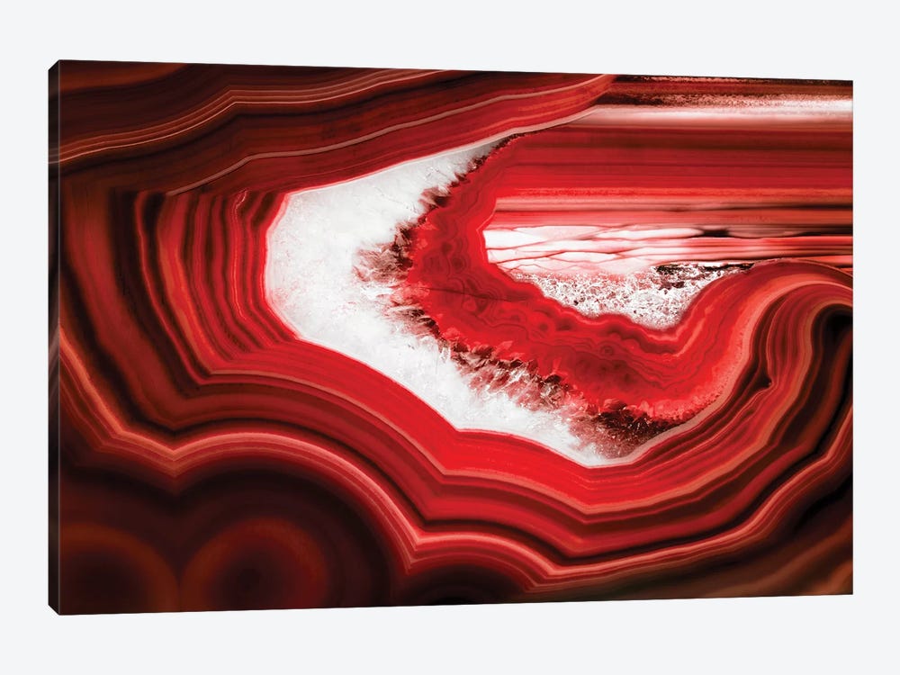 Slice Of Red Agate by Philippe Hugonnard 1-piece Canvas Print
