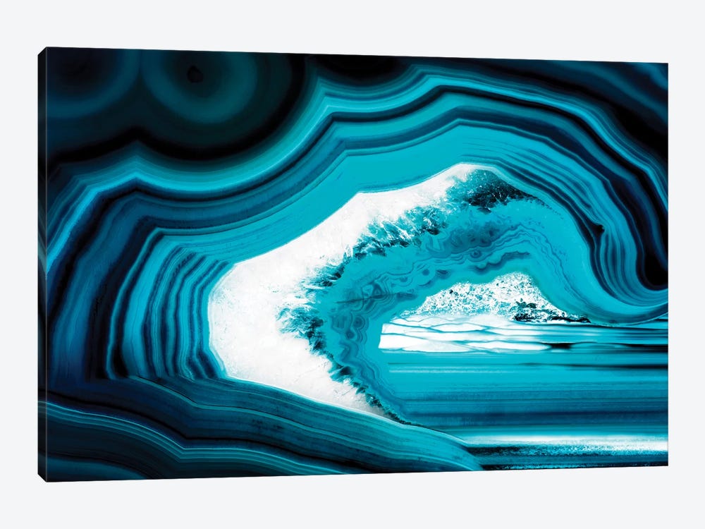 Slice Of Turquoise Agate by Philippe Hugonnard 1-piece Canvas Art