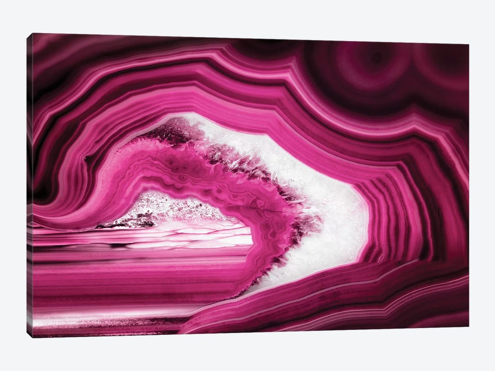Slice Of Pink Agate by Philippe Hugonnard 1-piece Canvas Art Print
