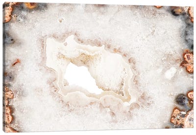 White Agate Canvas Art Print - Abstracts in Nature
