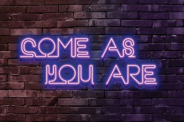 Neon Typography: Come As You Are by Philippe Hugonnard
