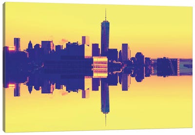 One World Trade Center - Pop Art Canvas Art Print - Double Exposure Photography