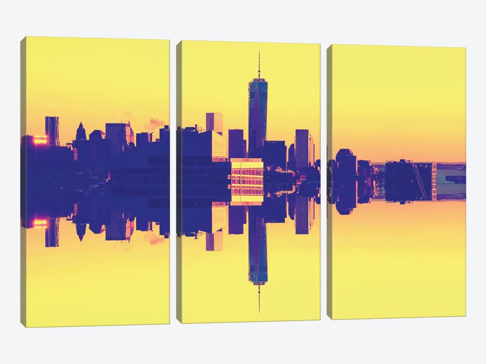 One World Trade Center - Pop Art by Philippe Hugonnard 3-piece Canvas Art Print