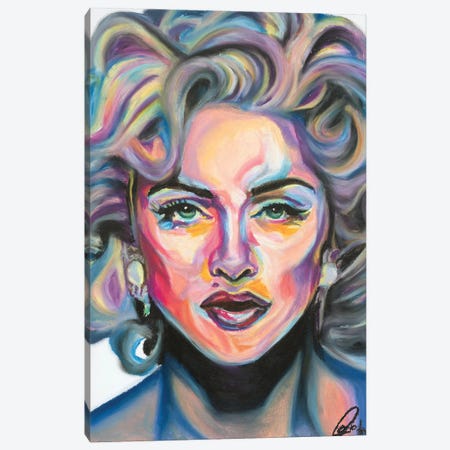 Madonna - Queen Of Pop Canvas Print #PHE12} by Petra Hoette Canvas Artwork