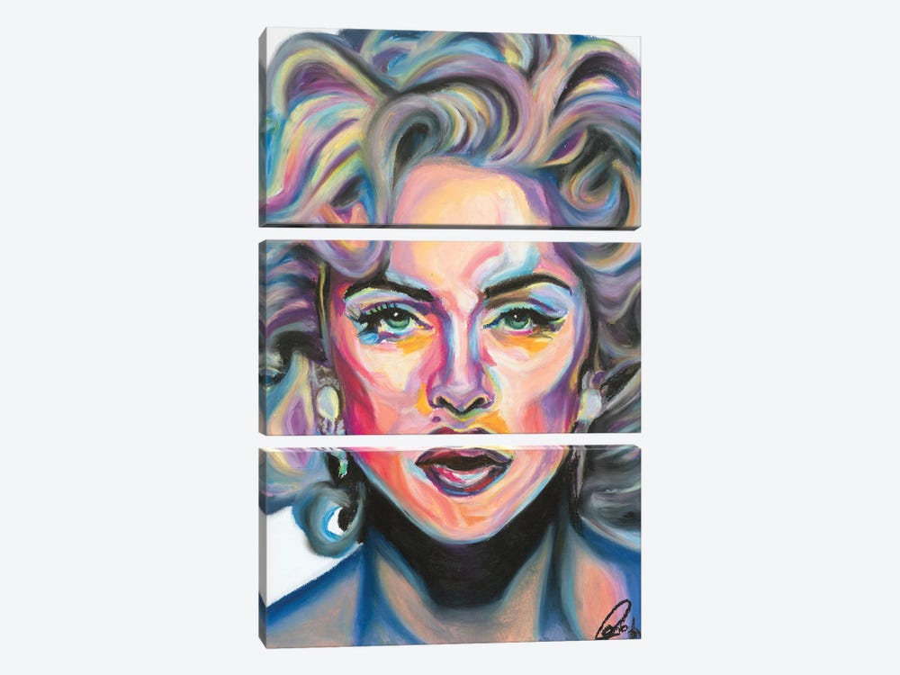 Madonna - Queen Of Pop by Petra Hoette 3-piece Canvas Wall Art