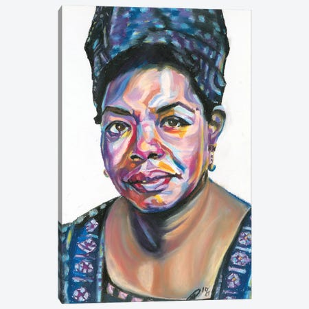 Maya Angelou Canvas Print #PHE13} by Petra Hoette Canvas Art
