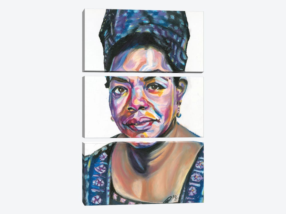 Maya Angelou by Petra Hoette 3-piece Canvas Art Print