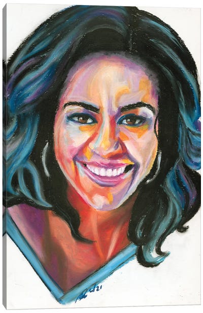 Michelle Obama Canvas Art Print - Petra Hoette