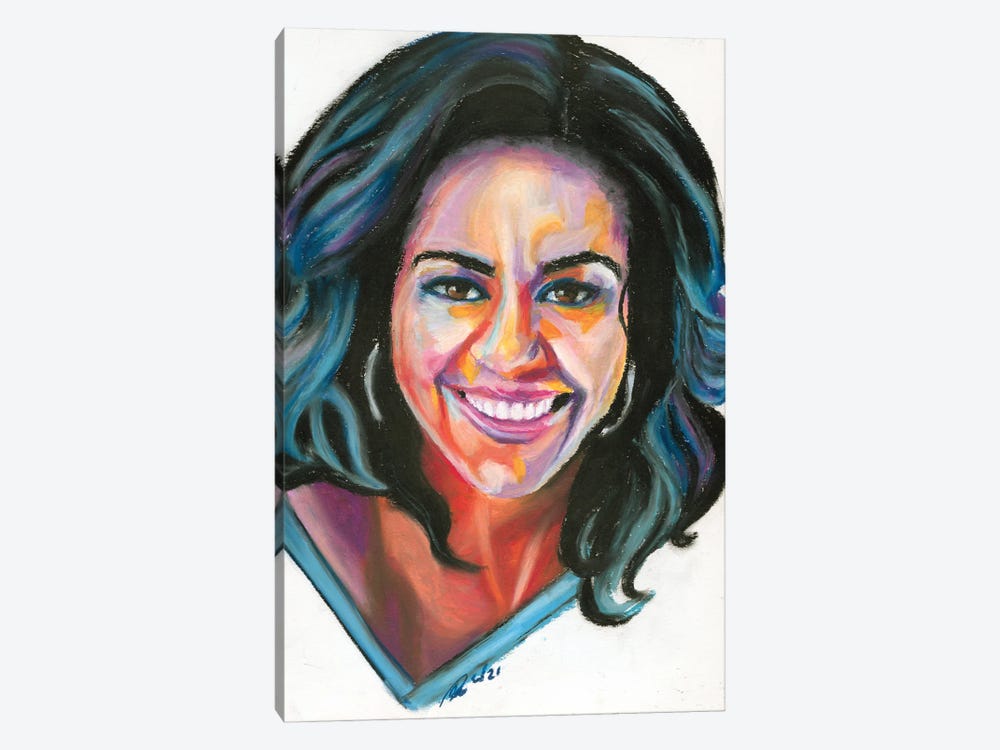 Michelle Obama by Petra Hoette 1-piece Canvas Artwork