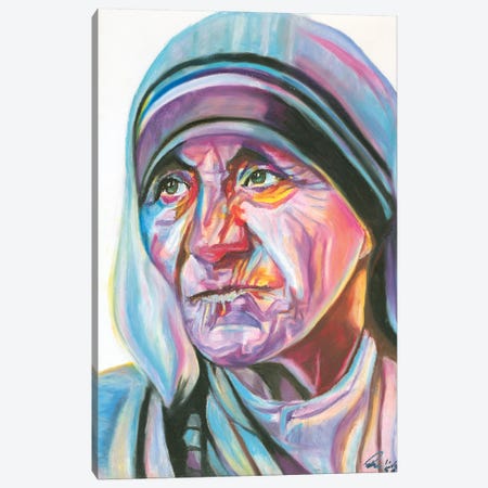 Mother Teresa Canvas Print #PHE15} by Petra Hoette Art Print