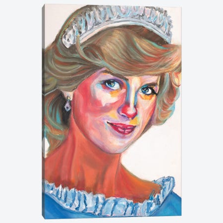 Princess Diana Canvas Print #PHE17} by Petra Hoette Art Print