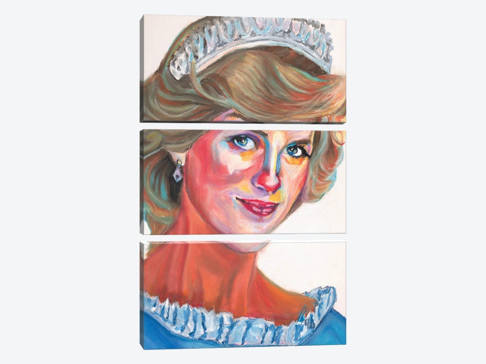 Princess Diana by Petra Hoette 3-piece Canvas Art Print