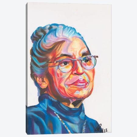 Rosa Parks Canvas Print #PHE19} by Petra Hoette Canvas Wall Art