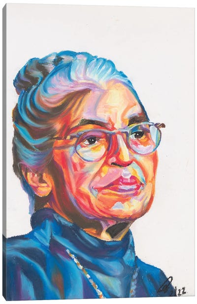 Rosa Parks Canvas Art Print - Political & Historical Figure Art