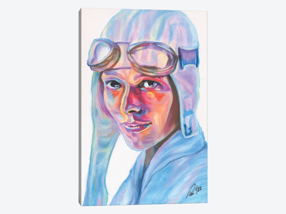 Amelia Earhart by Petra Hoette 1-piece Canvas Art