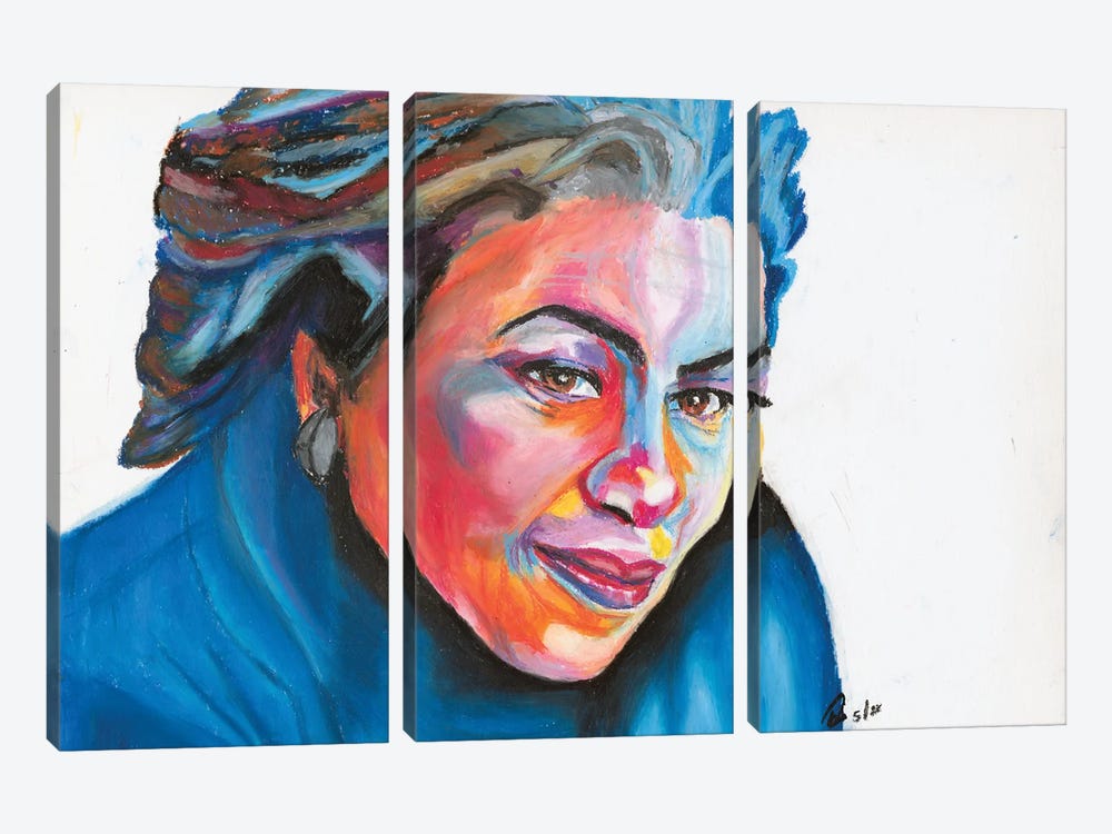 Toni Morrison by Petra Hoette 3-piece Canvas Wall Art