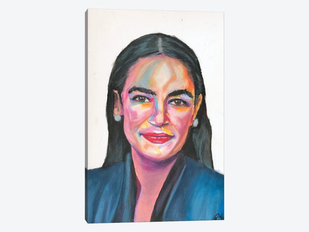 Alexandria Ocasio-Cortez - AOC by Petra Hoette 1-piece Canvas Print