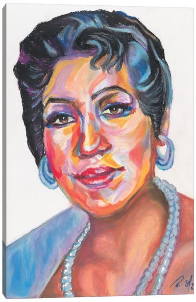 Aretha Franklin - The Queen Of Soul Canvas Art Print - Sixties Nostalgia Art