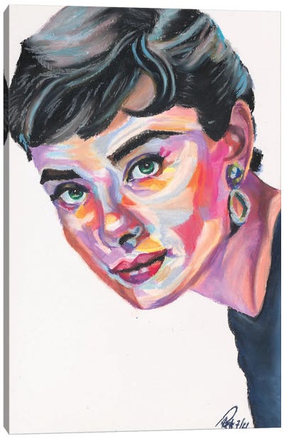 Audrey Hepburn Canvas Art Print - Petra Hoette