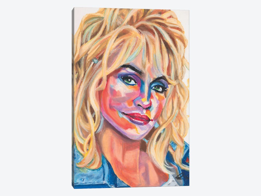 Dolly Parton by Petra Hoette 1-piece Canvas Wall Art