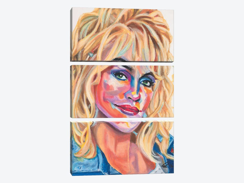 Dolly Parton by Petra Hoette 3-piece Canvas Wall Art
