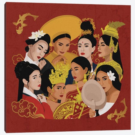 Asian Celebration Canvas Print #PHG20} by Phung Banh Canvas Print