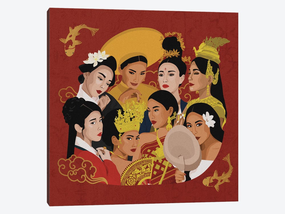 Asian Celebration by Phung Banh 1-piece Canvas Artwork