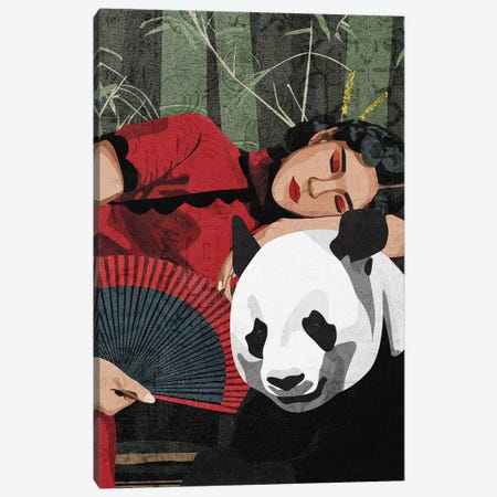 Connecting With Nature | Panda Canvas Print #PHG24} by Phung Banh Canvas Art