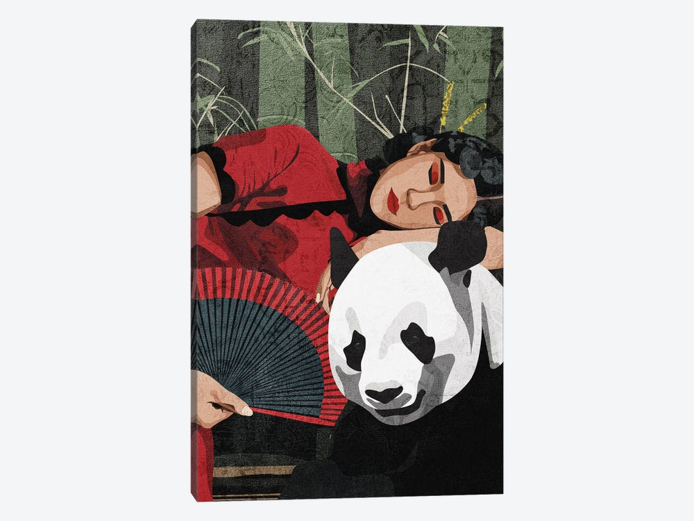 Connecting With Nature | Panda by Phung Banh 1-piece Canvas Artwork