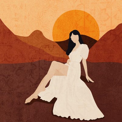 Sunset by Phung Banh framed canvas print