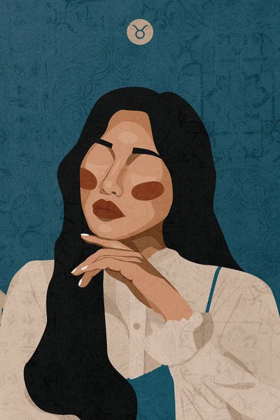 Zodiac Sign | Taurus (Ver 02) by Phung Banh metal wall art