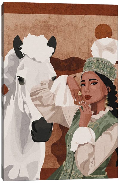 Kazakh Woman Canvas Art Print - Phung Banh