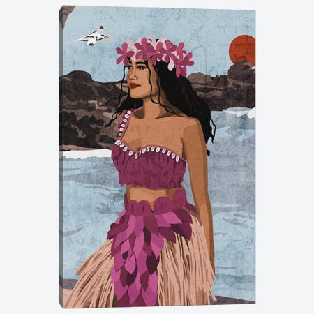 Polynesian/Hawaiian Beauty Canvas Print #PHG55} by Phung Banh Canvas Art Print
