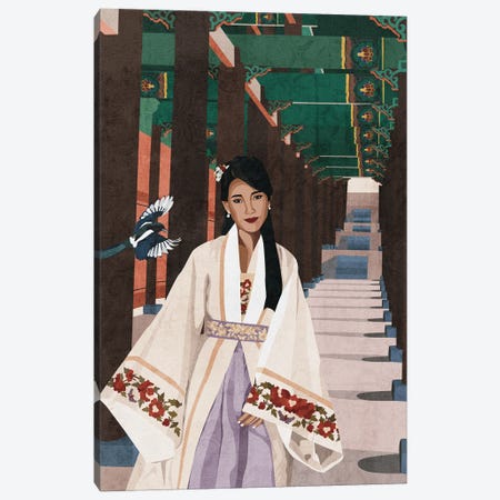 Korean Beauty | Hanbok Canvas Print #PHG56} by Phung Banh Canvas Print
